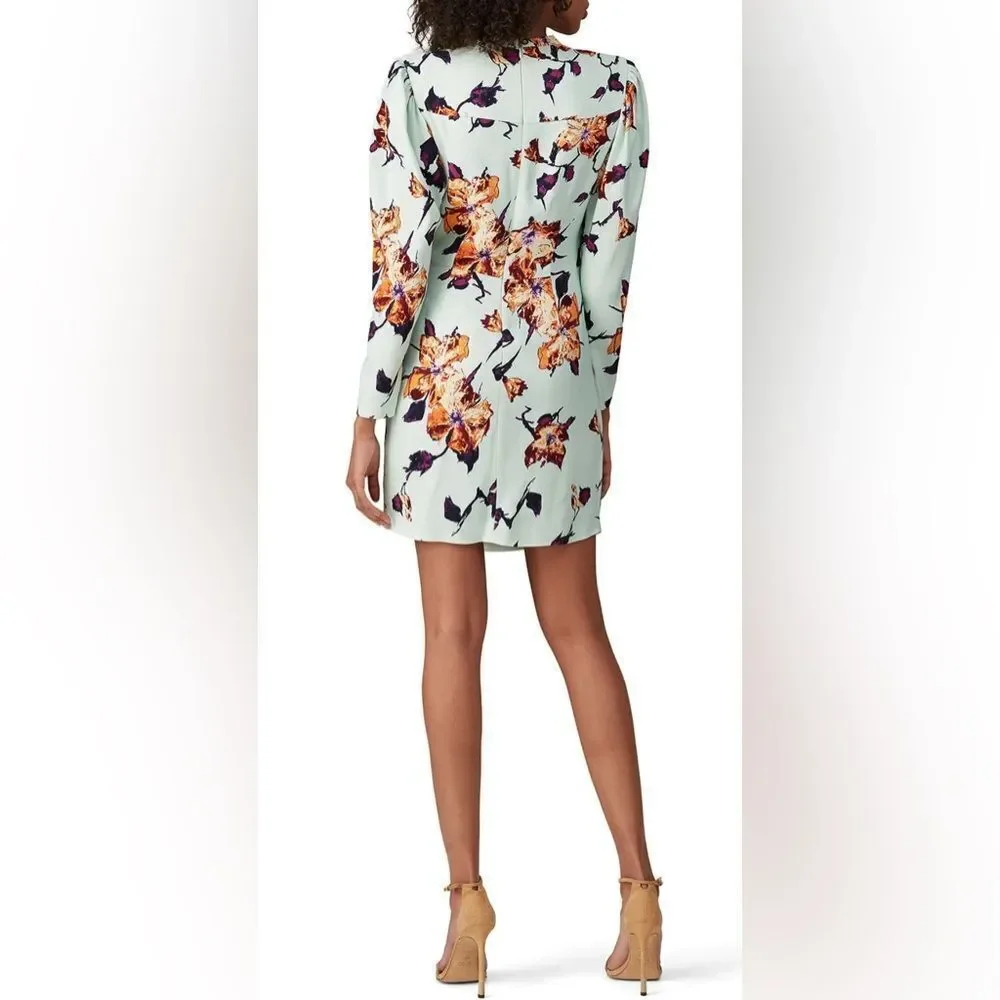 A.L.C. Jane Draped Floral Dress Floral Print Mini Dress Size: S